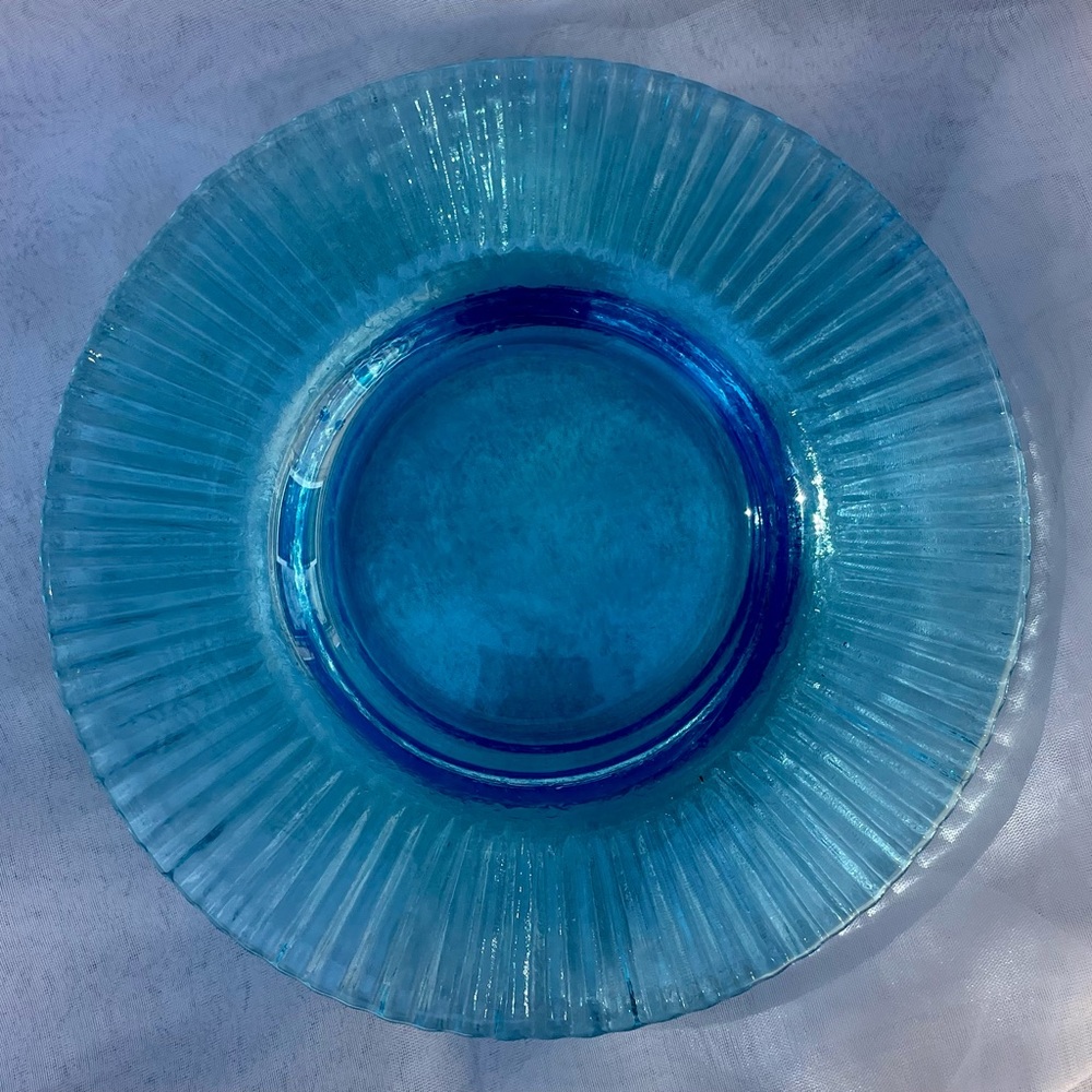 🤩 RARE 🤩➡️ Fenton Blue Stretch Glass